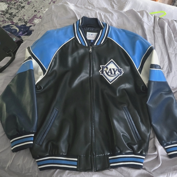 FAYS Blue and Black Bomber Jacket - Picture 1 of 3